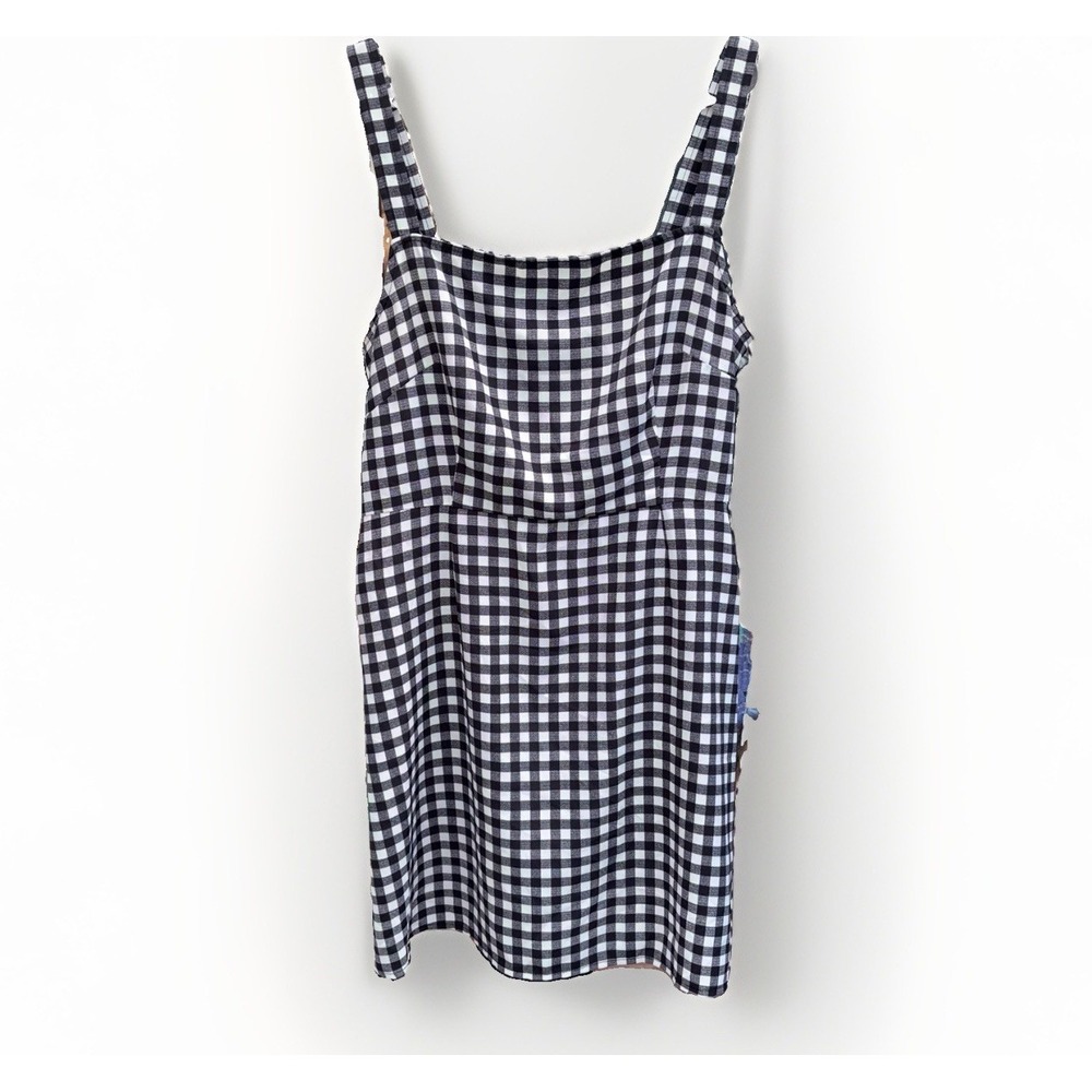 BP Nordstrom Women's M Grannycore Plaid Gingham Shift Tank Dress